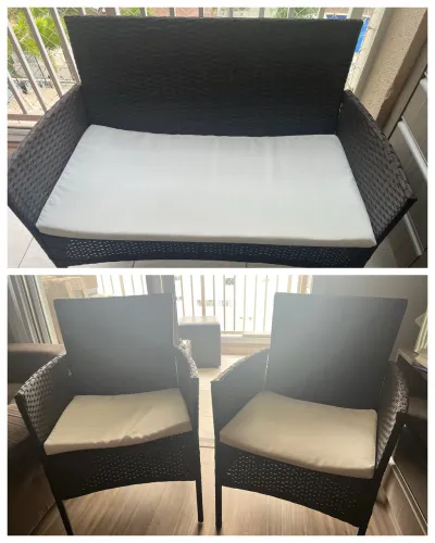 Conjunto de móveis para varandas e jardins 