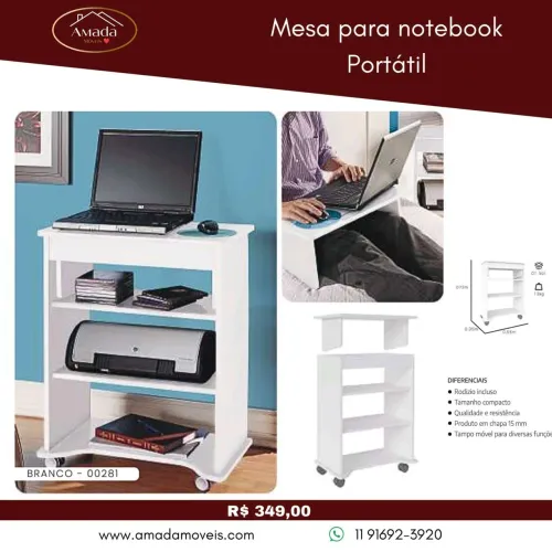 Mesa para notebook portátil - à pronta entrega 
