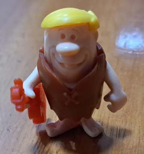 BARNEY RUBBLE FLINTSTONES MINIATURA KINDER OVO SURPRESA COLECIONÁVEL ANOS 90