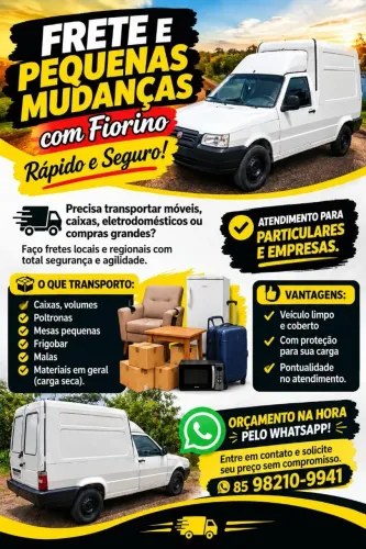 Fretes ,coletas,entregas e pequenas mudanças, com compromisso, confiança e agilidade. .