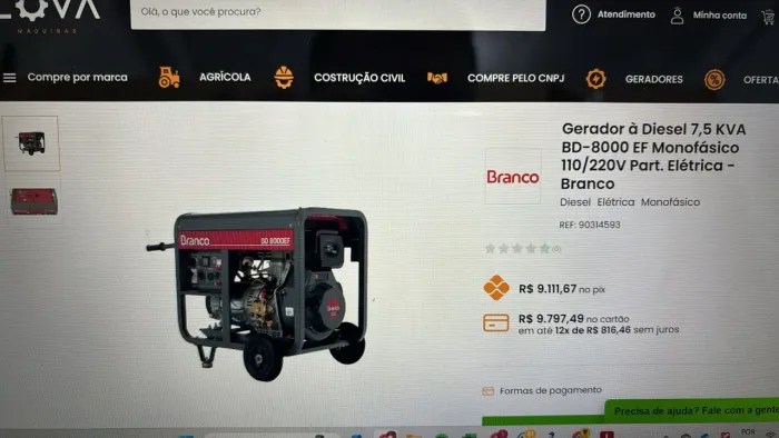 Gerador 7.500 kVA 