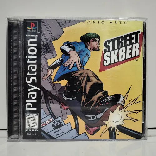 Street Sk8er PS1 Original Americano Completo Black Label CIB Raro Mídia Física Playstation