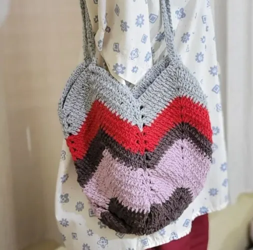 Bolsa crochê color