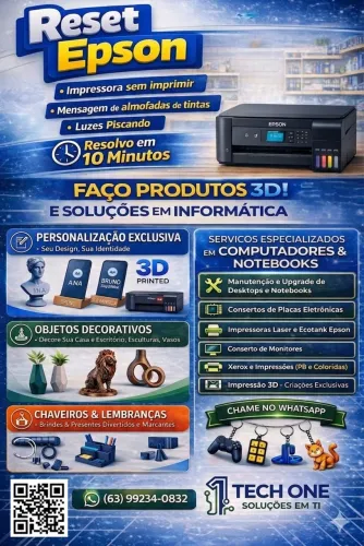 Assistência técnica em computadores e impressoras e impressões 3D