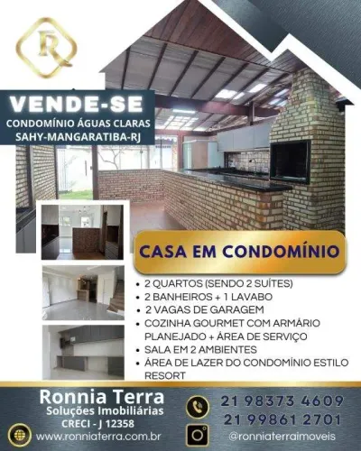 Casa em Condominio 2 quartos-Sahy-Mangaratiba-RJ