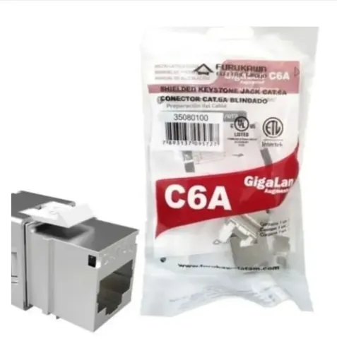 CONECTOR RJ-45 FEMEA BLIND CAT-6A GIGALAN TOOL LESS