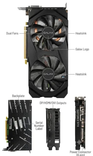 Placa de Vídeo GTX 1660 6GB ? Excelente Estado
