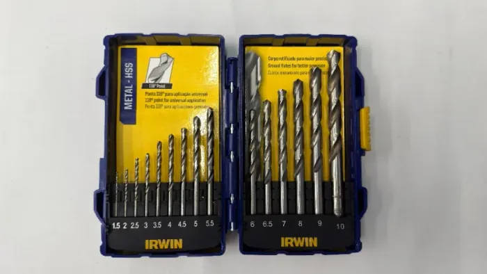JOGO DE BROCAS AÇO PARA METAIS 1.5 À 10.00MM IRWIN