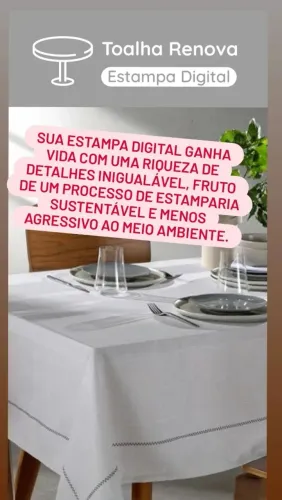 Toalha de Mesa Quadrada Döhler Clean Iara 1,80m x 1,80