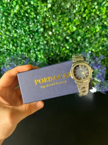 Relógio Poedagar Masculino Prata Premium com Entrega Rápida!