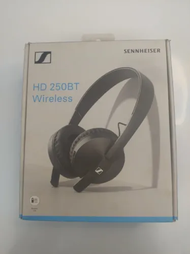 Fone de Ouvido Sem Fio Sennheiser HD 250BT, Bluetooth 5.0, com Microfone, Preto