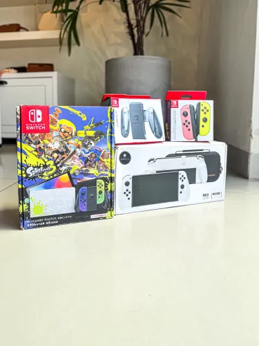 Nintendo Switch Slpatoon 3 Edition Desbloqueado 256GB + Extras