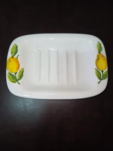 SABONETEIRA PINTADA A MÃO ITALIANA , MARCA BASSANO , VINTAGE !