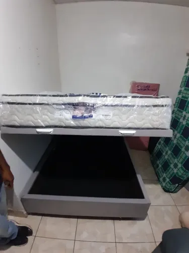 Baú Casal Cinza Corino