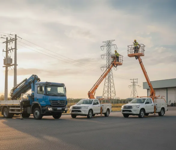 Serviços e Locações Caminhão Munck e Manutenção elétrica com cesto aéreo