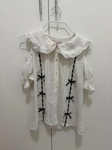 blusa ank rouge jirai kei branca