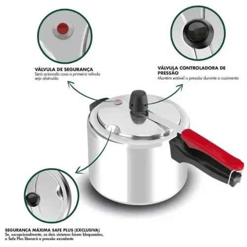 Panela de Pressão Clock de Alumínio 4,5 Litros