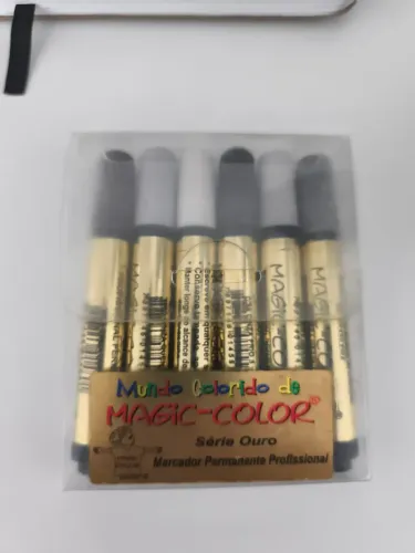Kit marcadores Magic Color 6 cores tons de cinza