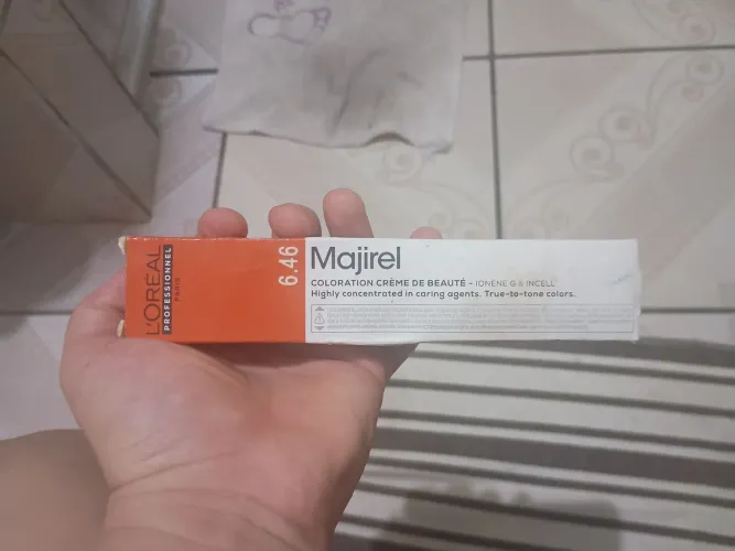 Tinta de cabelo profissional 6.46 ruiva