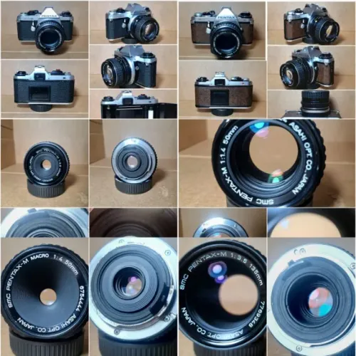 Lote câmeras e lentes Pentax