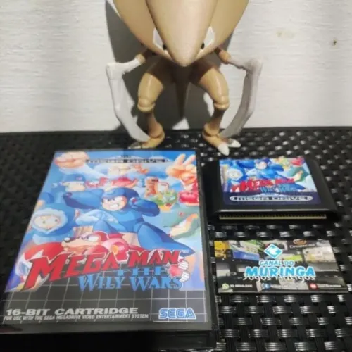 Megaman Wily Wars - SALVANDO - Mega Drive - EUR - Caixa de plástico preta padrão Sega