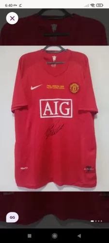 Camisa Manchester United 2007 / 2008 #7 Ronaldo Autografada Certificada