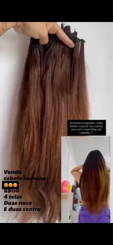 Cabelo humano 220 gramas, $1200