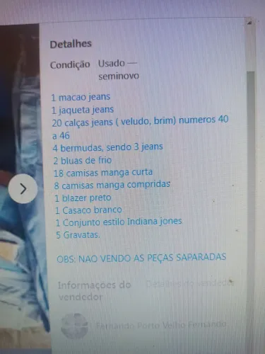 ROUPAS PARA BRECHÓ