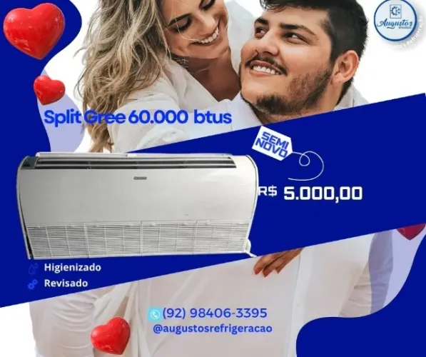Vendo ar condicionado Split Gree 60.000 btus