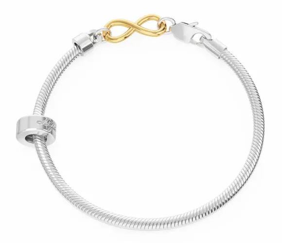 PULSEIRA LIFE VIVARA INFINITO EM PRATA 925 COM BANHO DE OURO AMARELO 18K