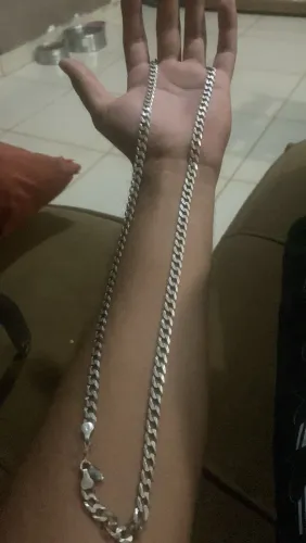 Prata grumet 70cm 7mm pai das pratas 