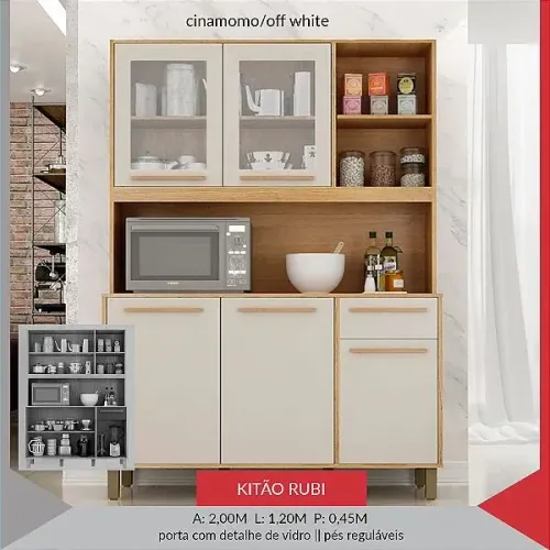 Armário Rubi - Cinamomo off white 