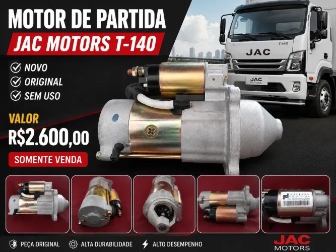 MOTOR DE PARTIDA DO CAMINHÃO JAC MOTORS T-140 NOVO ORIGINAL