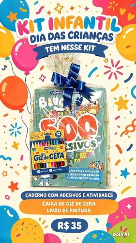 Kit para colorir infantil
