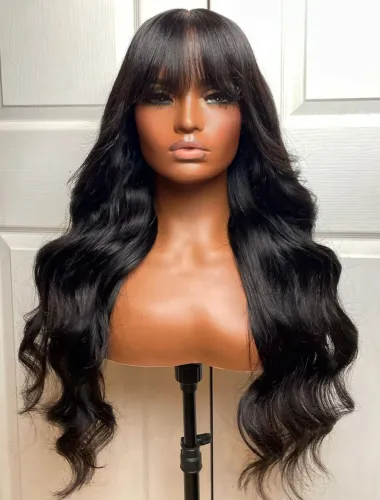 Lace front com franjao