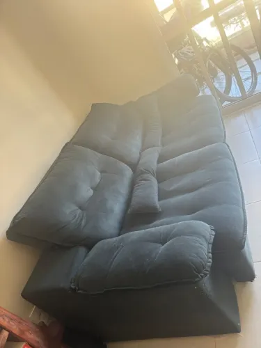 Sofá-Cama 3 Lugares Reclinável Dobrável