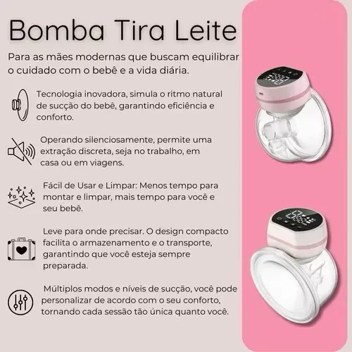 Bomba de extração de leite materno