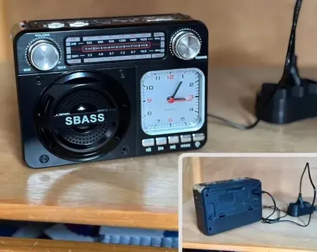 Rádio Relógio Retro Bluetooth Vintage Usb Portátil Altomex Ad-136