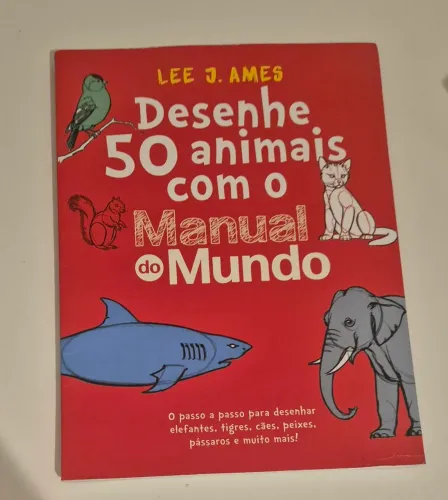 Livro Desenhe 50 Animais com o Manual do Mundo