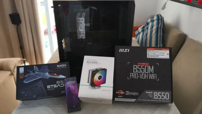 Peças de Pc MSI b550m pro vdh wi-fi, 16gb ram fonte 650w