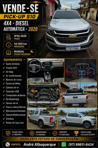 Chevrolet S10 Pick-up LTZ 2.8 TDI 4X4 CD Dies.aut 2020