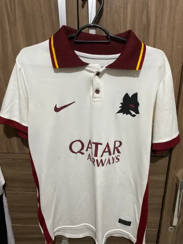 Camisa Roma Qatar Airways - Modelo Polo Retro 20/21 Tam M  Leia descrição