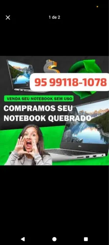 Computador, notebook, laptop quebrado 95- *