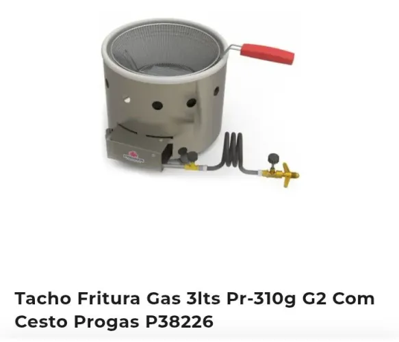 Tacho fritura gas
