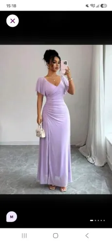 vestido longo lilas tamanho m<br>novo<br>marca shein