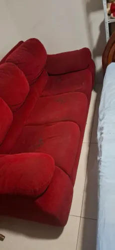 Sofá 3 lugares Vermelho