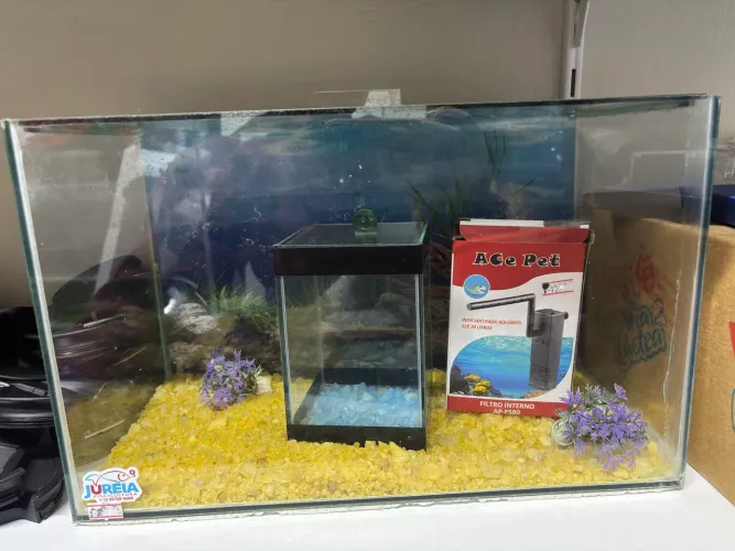 Aquário 16 litros com bomba d?água + aquário para peixe beta