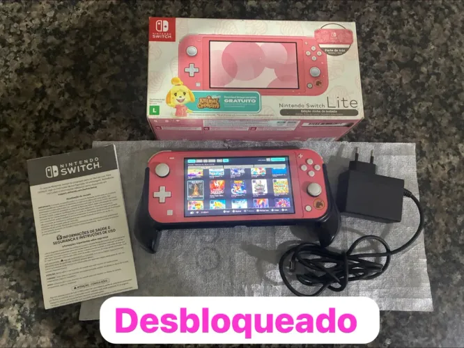 Nintendo Switch Lite Animal Crossing Coral