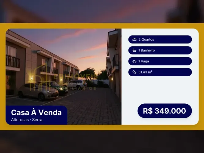 Casa Moderna e Funcional com Quintal em Alterosas  Serra/ES