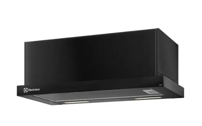 Depurador de Ar Electrolux 60cm Retrátil Preto Efficient com Luz de Led (DE6RB)
